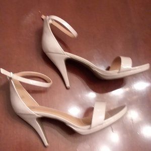 Beautiful Beige Patent-Leather Heels